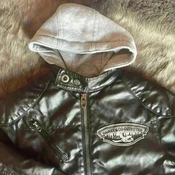 NWOT! Hawke & CO Outfitter Faux Leather Jacket 4T - Picture 2 of 11